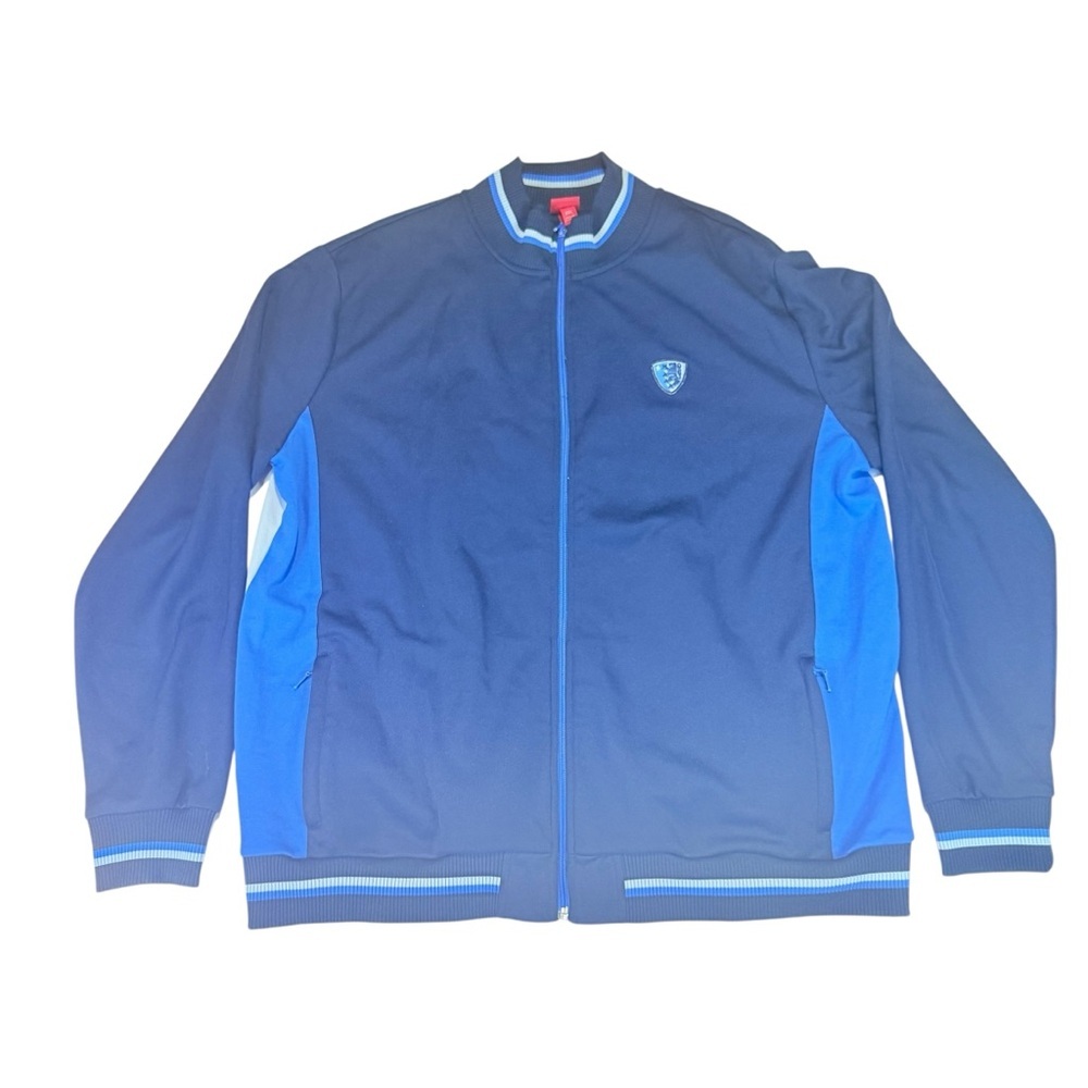 Mossimo Supply Co Men’s Track Jacket XXL Blue Full Zip Athletic Casual Top Used